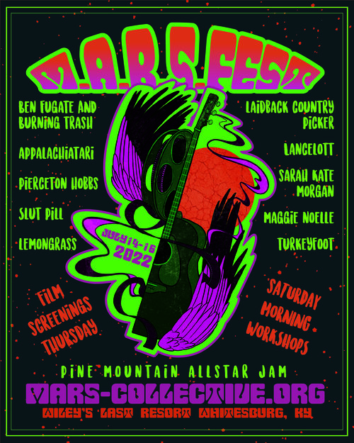 A poster outlines the lineup for MARS Fest 2022. The full details are spelled out on their website