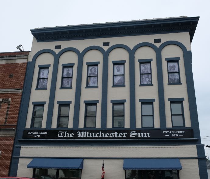 The Winchester Sun display highlights African American history in Clark County Kentucky